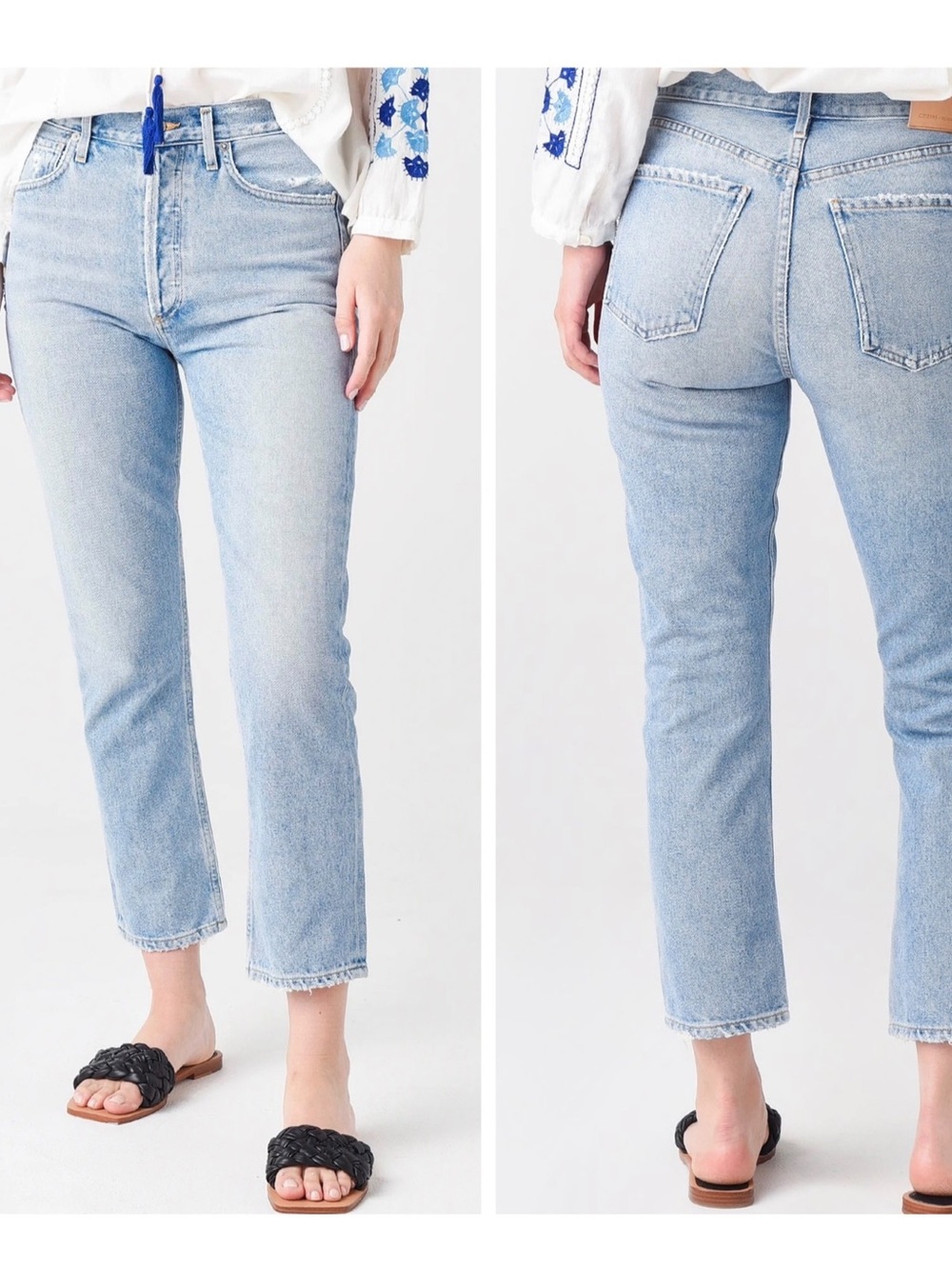 Citizens of Humanity Charlotte Crop High Rise Straight Jeans Size 26